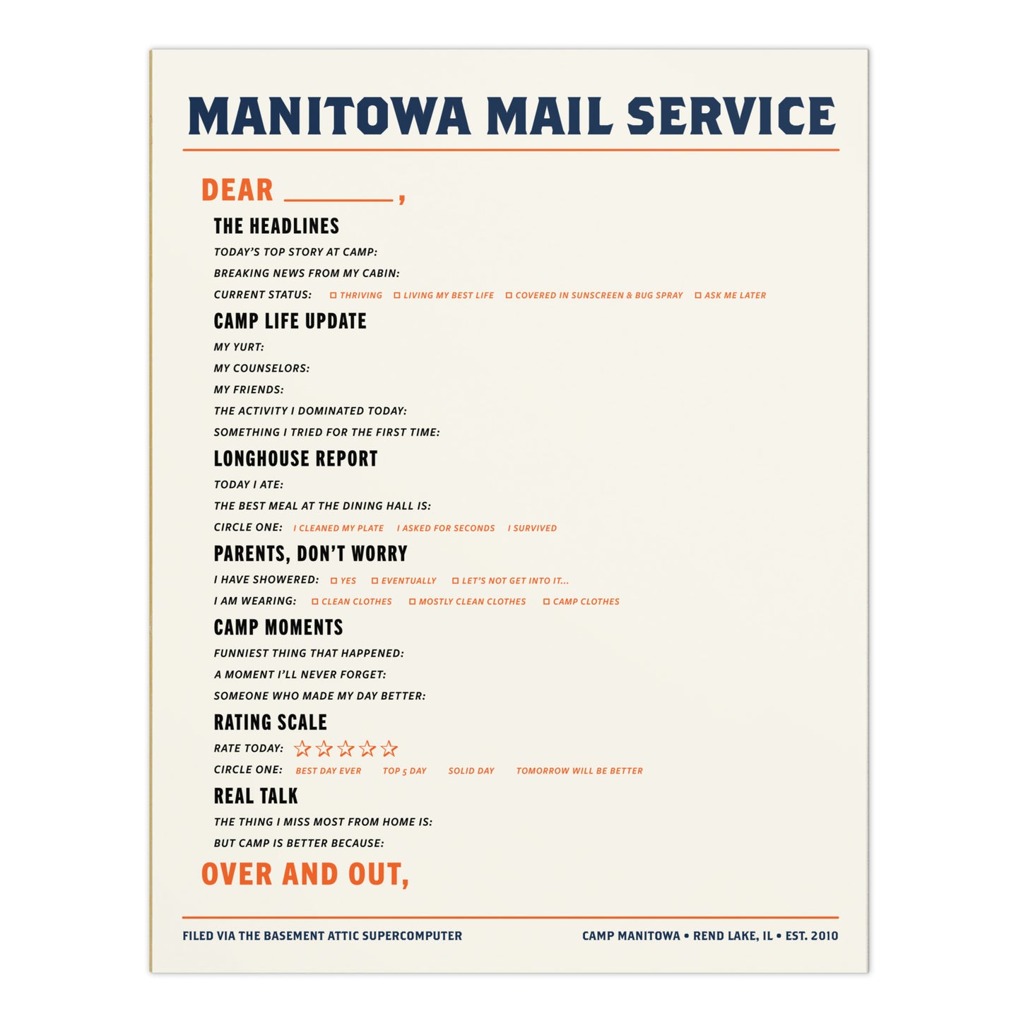 Letters Home from Camp Manitowa